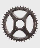 Easton Direct Mount Chain Ring for road, cyclocross, and gravel bikes with Cinch system, showing the black component with mounting holes.