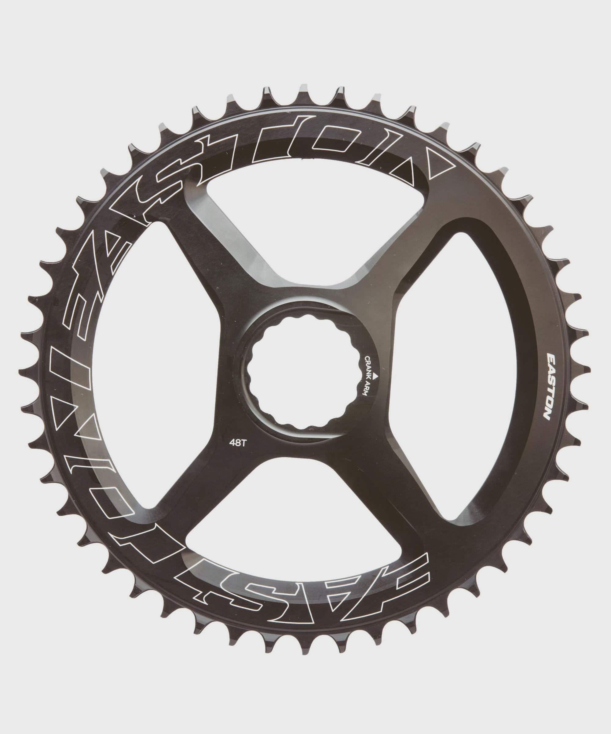 Easton Direct Mount Chain Ring for road, cyclocross, and gravel bikes with Cinch system, showing the black metal ring with mounting holes.
