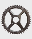 Easton Direct Mount Chain Ring for road, cyclocross, and gravel bikes with Cinch system, showing the black metal ring with mounting holes.