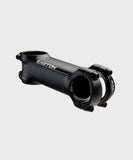 Easton EA50 aluminium bike stem with adjustable rise and 31.8mm clamp diameter, showing the bike stem mounted on a bicycle handlebar.