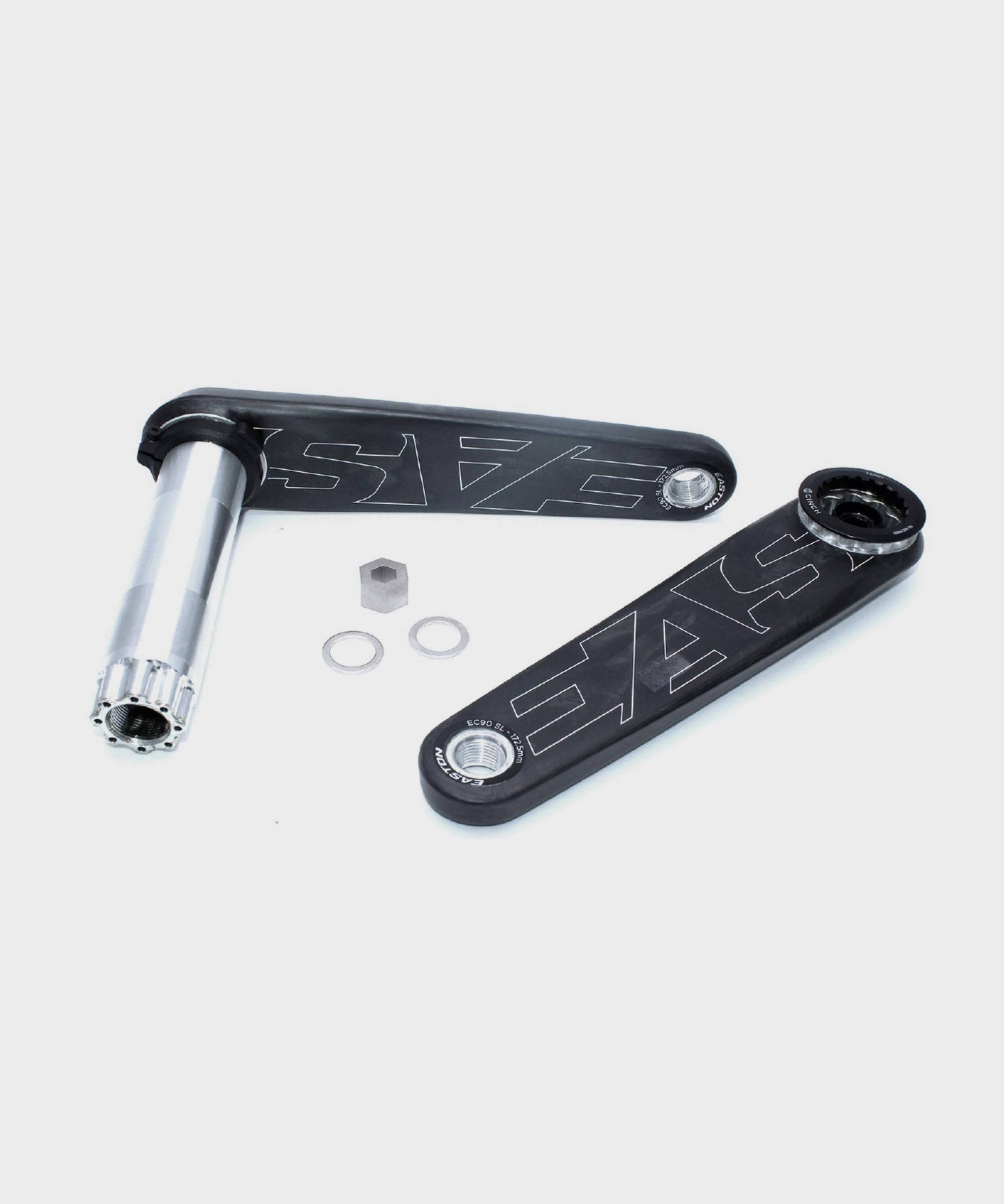 Easton EC90 SL road crank arms with Race Face Cinch technology, lightweight bike component for high-performance cycling.