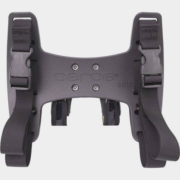 Aeroe Spider Handlebar Cradle bike mount for extra gear carrying capacity, shown attached to a bicycle handlebar.