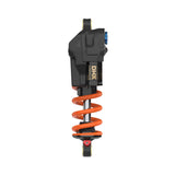 Fox DHX Live Valve Neo rear shock with sensor, electronic suspension component, designed for improved bike performance.