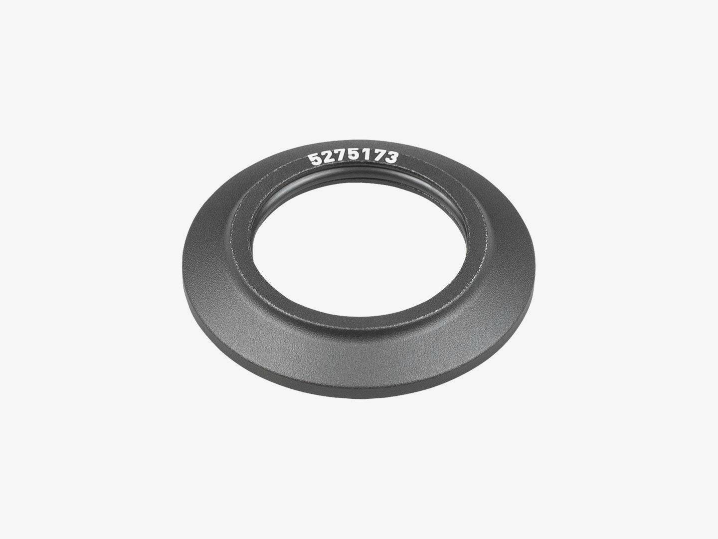 Black Trek Fuel EXe 2023-2024 upper headset bearing cover, bike component protection for headset assembly.