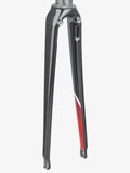 Trek 2018 Emonda SLR 9 rim brake replacement fork in black and Viper Red, bike components for lightweight road racing.