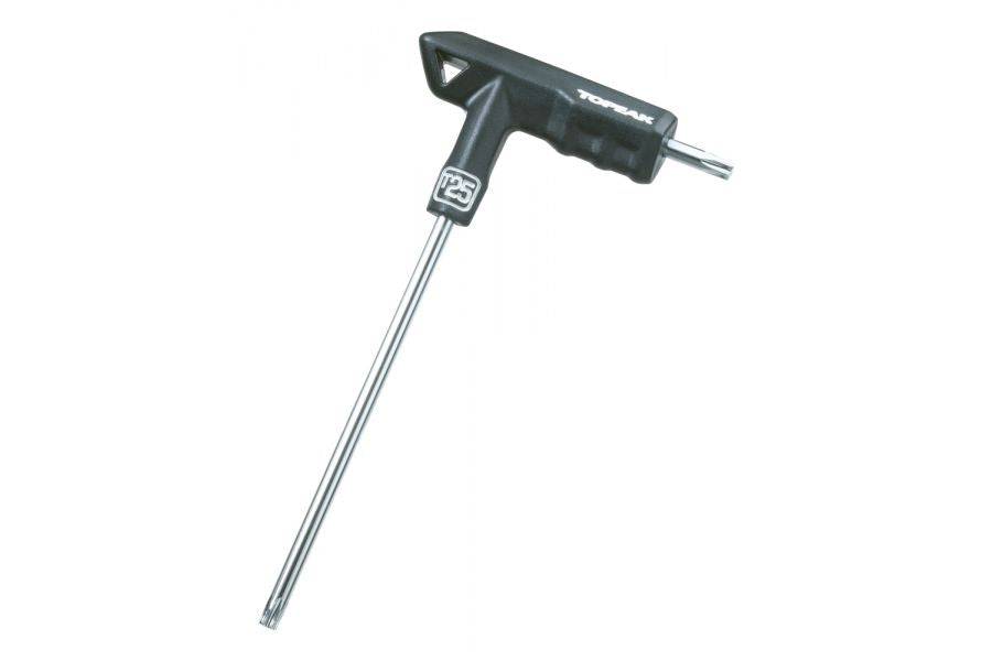Topeak Duo Torx wrench in black and silver, a compact workshop tool for tightening and loosening Torx screws.