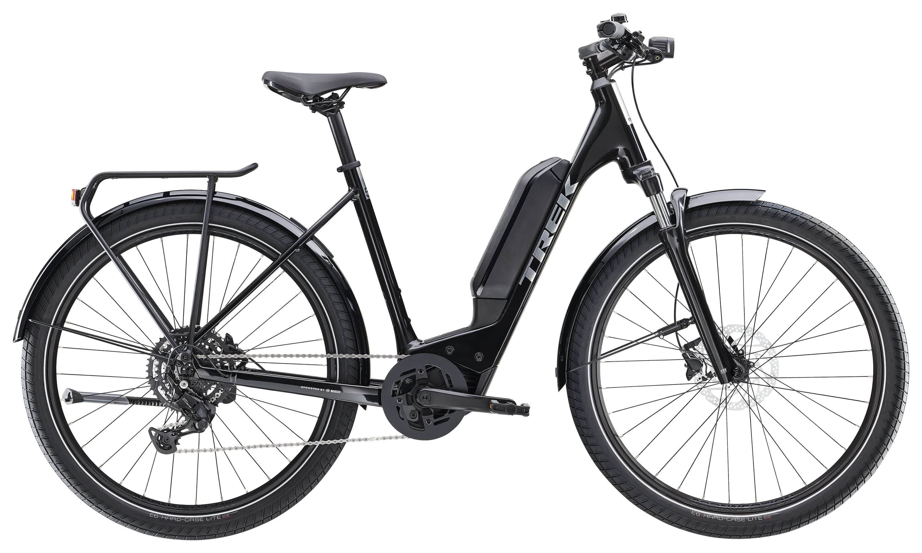 Trek Allant+ 5 Lowstep electric hybrid bike with comfortable step-through frame and pedal assist for urban and recreational riding
