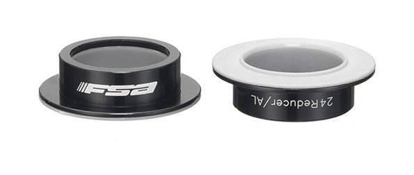 FSA 386Evo to 24mm spindle converter adapter for PF30 bottom bracket shells, compatible with bike components.