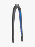 Trek Emonda SL 7 700C road bike fork with disc brake compatibility, black carbon components, and sleek design.