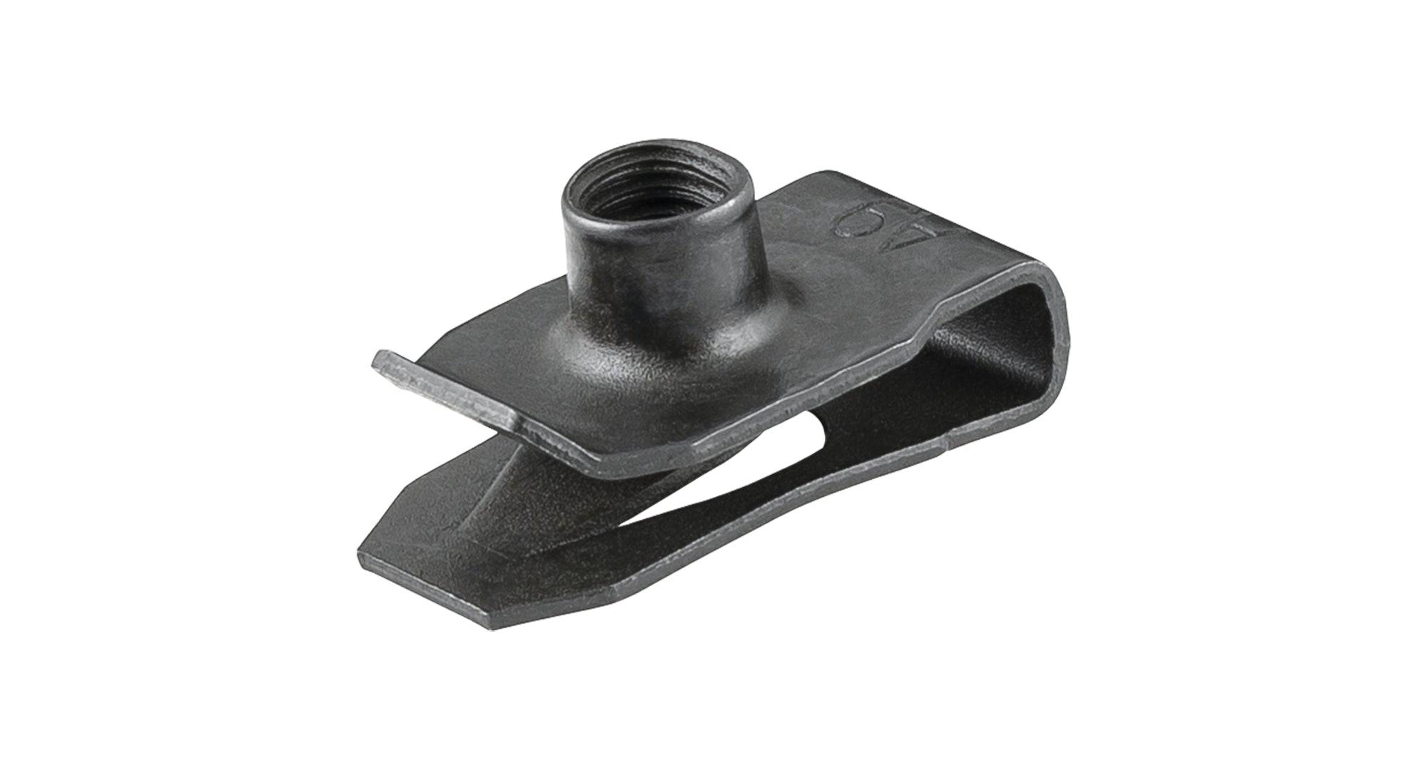 Trek Fuel EXe downtube battery cover with M6 clip nut in black, secure fit for Trek 2023 Fuel EXe mountain bike components.