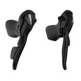 SunRace R80 8-speed road bike brake levers and shifters with push-push design, component for cycling enthusiasts.