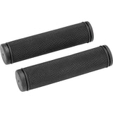 M Part Youth bike grips with bar end plugs, showing comfortable, durable rubber grips and secure attachment on bicycle handlebars.