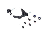 Trek MTB rear horizontal sliding dropout kit with 142x12mm thru axle in black, showing the component's detailed design.