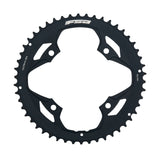FSA Vero Pro road chainring 2017, 110x48T black 4-hole for 2x11 drivetrain, mounted on a bike crankset.