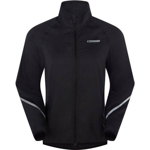 Madison youth packable jacket with reflective details, showing a lightweight, foldable clothing item with a stow pouch and reflective accents.