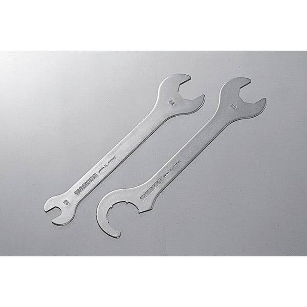 Shimano TL-FC31 2-piece spanner set for headset and lockring adjustments, workshop tool for bicycle maintenance.