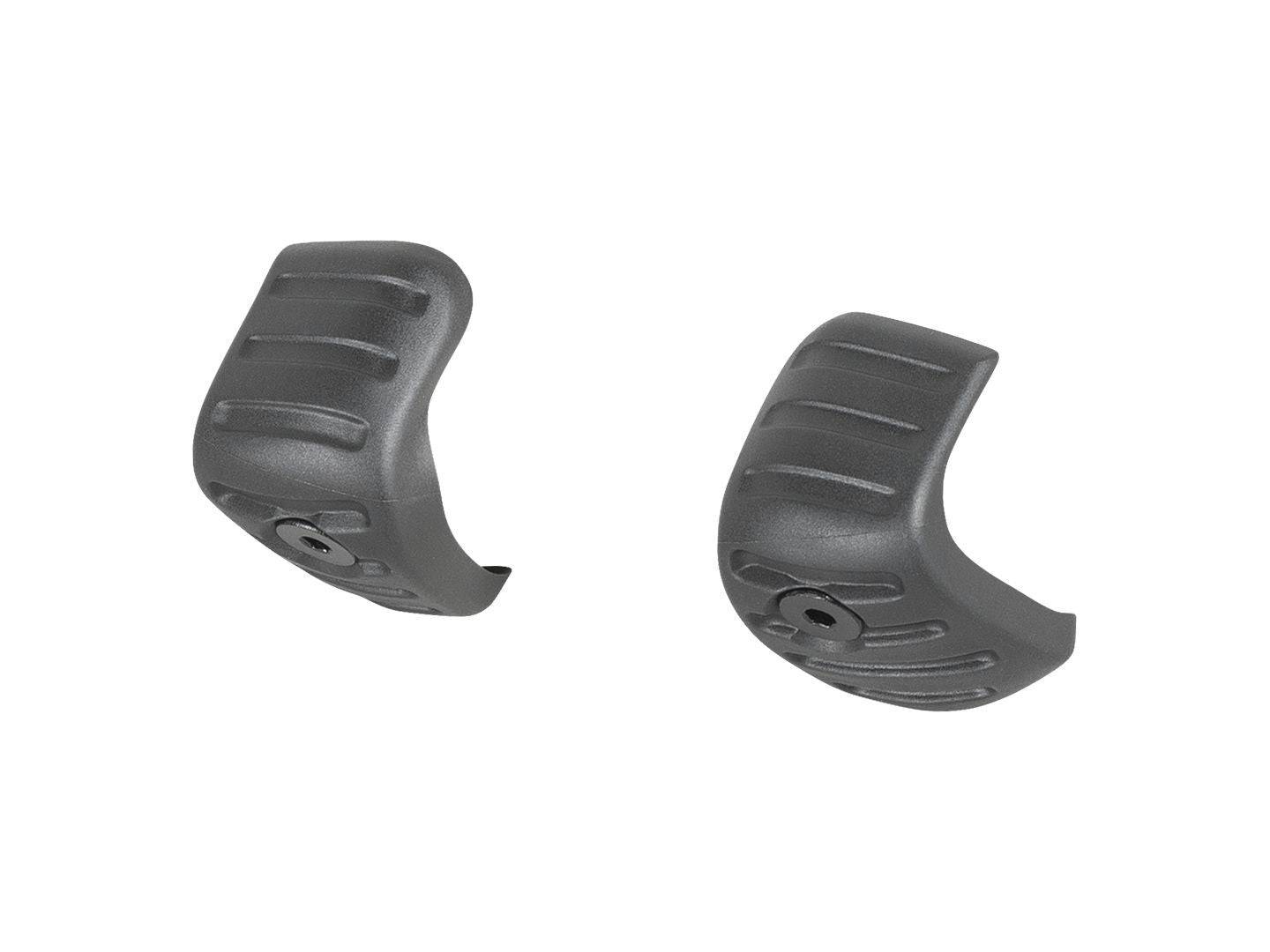 Trek 2023 Farley alloy rigid fork bumpers in black, protective bike fork guards attached to the mountain bike's front fork.