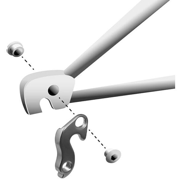 M Part gear hanger for Specialized bikes and compatible brands, durable replacement component for bike gear systems.