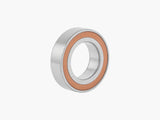 Silver Bontrager LLH replacement hub bearing for bicycle wheels, showing the precise bearing component in close-up image.
