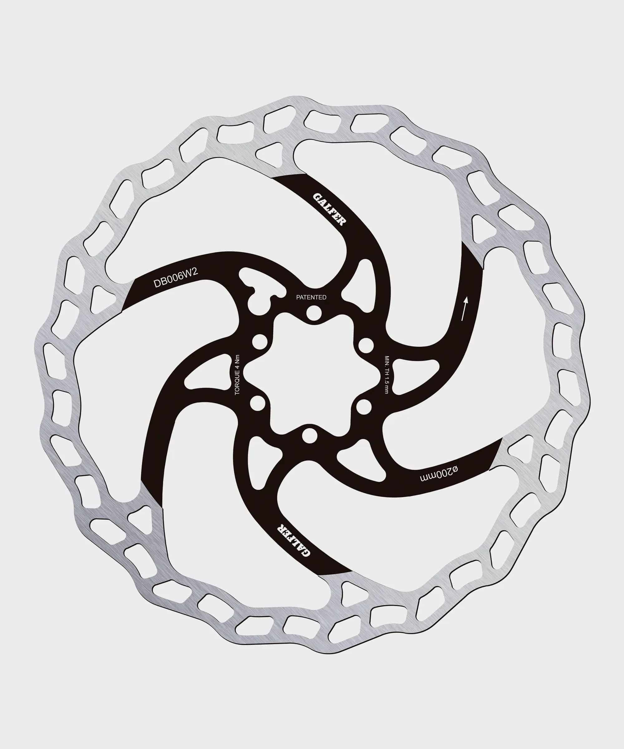 Galfer Wave 6-Bolt MTB disc brake rotor showing its high-performance design and metal construction for mountain biking.