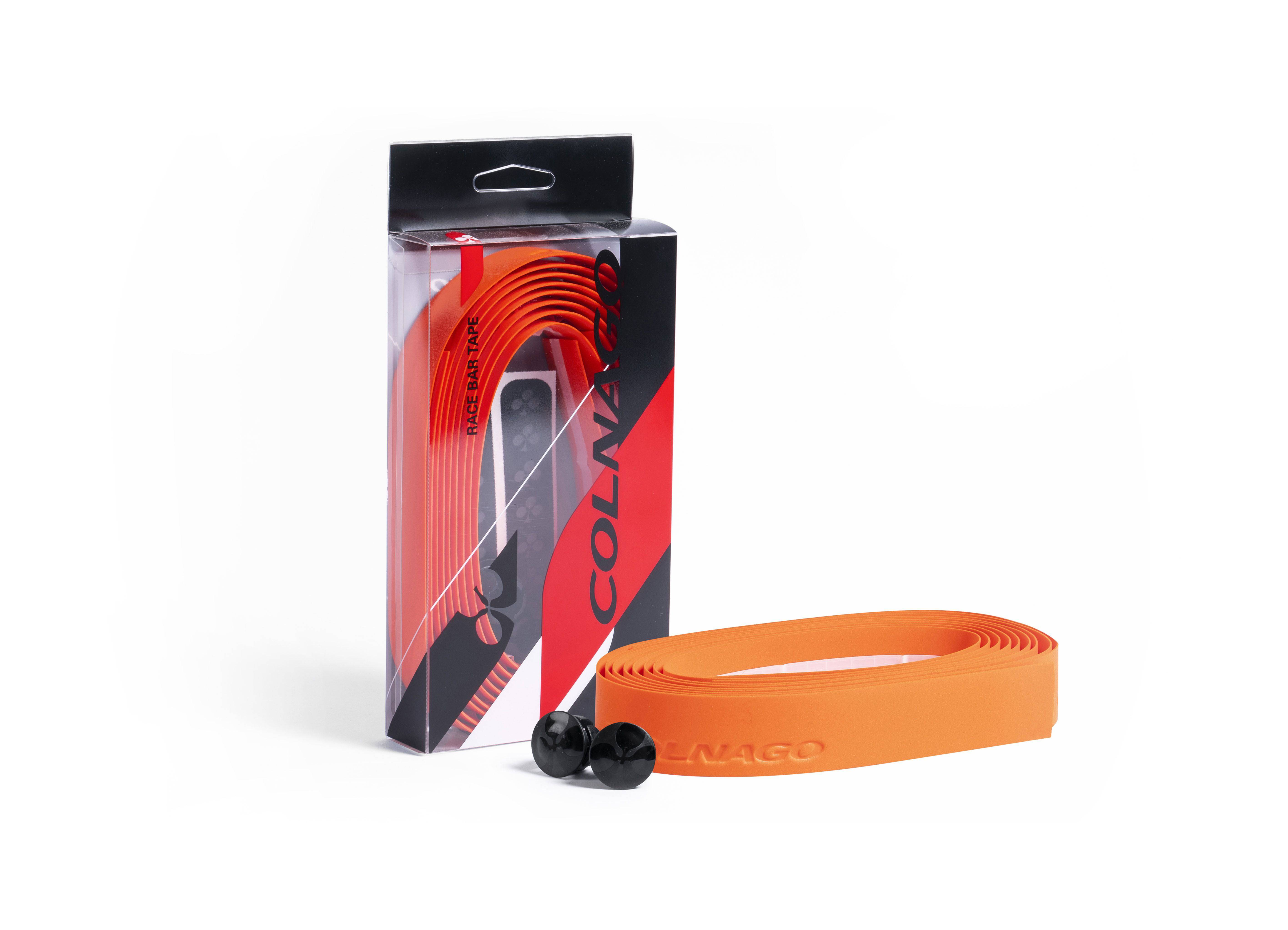 Colnago cork bar tape for road bikes with comfortable grip, UV-resistant surface, caps, and matching tape for handlebars.