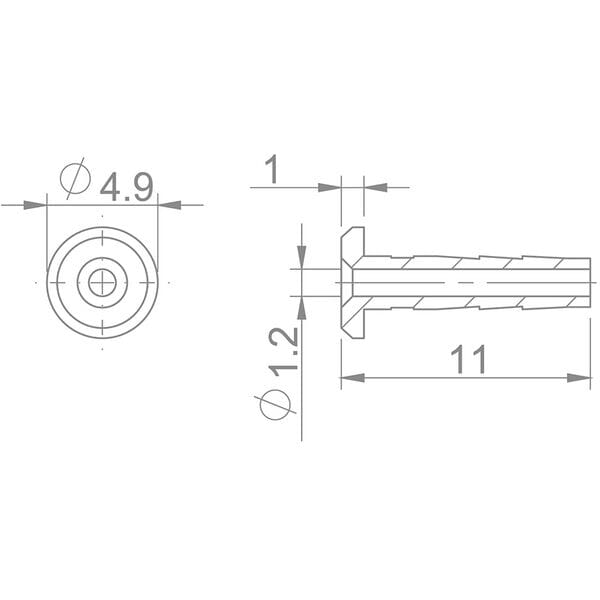 Set of 8 Aztec Formula Brake Needles, 2.1mm, for reliable bicycle component performance, shown in the image.