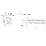 Set of 8 Aztec Formula Brake Needles, 2.1mm, for reliable bicycle component performance, shown in the image.