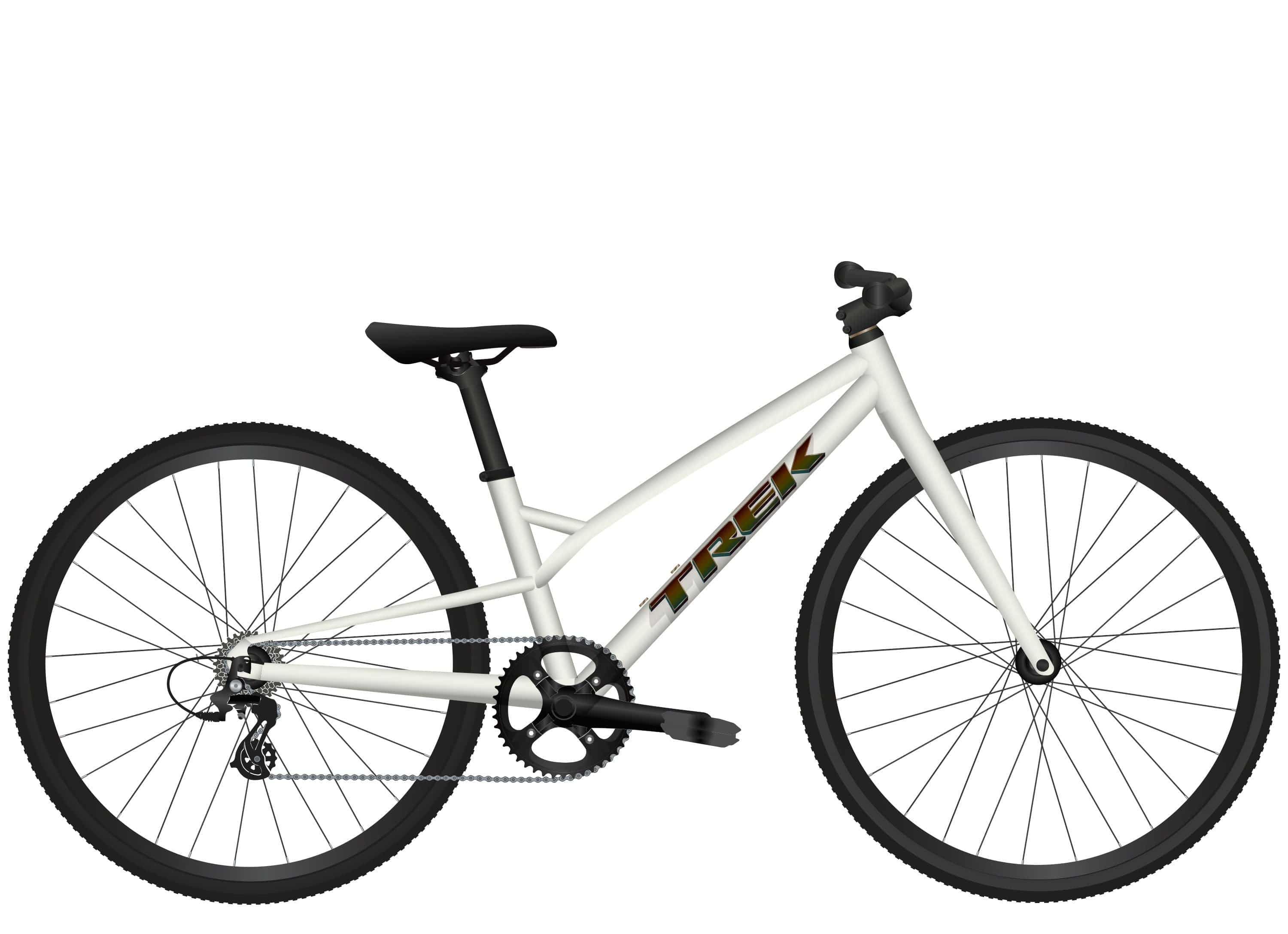 Trek Wahoo 24 Path kids mountain bike with child-friendly trigger shifters, suitable for trail riding, black and red frame.
