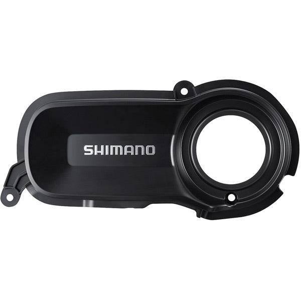 Shimano STEPS SM-DUE61 City E-Bike Drive Unit Cover with screws, showing the protective component for the e-bike drive system.
