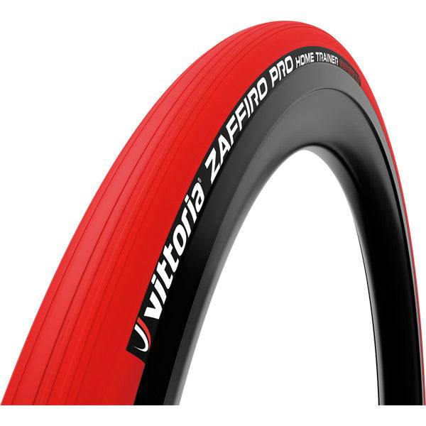 Vittoria Zaffiro Pro Home Trainer clincher tyre for indoor cycling, black rubber tyre with textured surface for trainer use.
