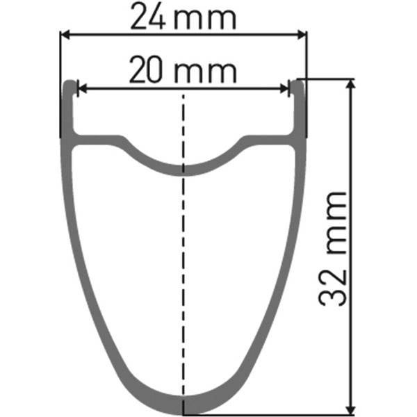Black DT Swiss RR 521 DB SBWT 32mm semi-aero disc brake rim with Presta-drilled holes, suitable for bike components.