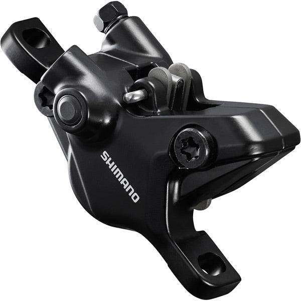 Shimano Deore BR-MT410 hydraulic brake caliper, 2-pot, post mount, front and rear bike component, no adapters included.