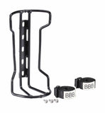 BBB BBC-81 StackRack luggage rack with cargo straps for bike packing, showcasing sturdy metal frame and included straps.