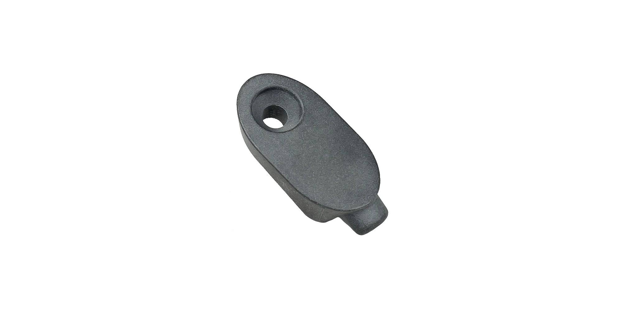 Trek Control Freak black downtube blank plug for cable management and frame protection on bicycle frame.