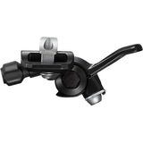 Shimano Deore SL-MT500-L left-hand dropper seatpost lever compatible with I-Spec EV, showcasing ergonomic design and mounting features.