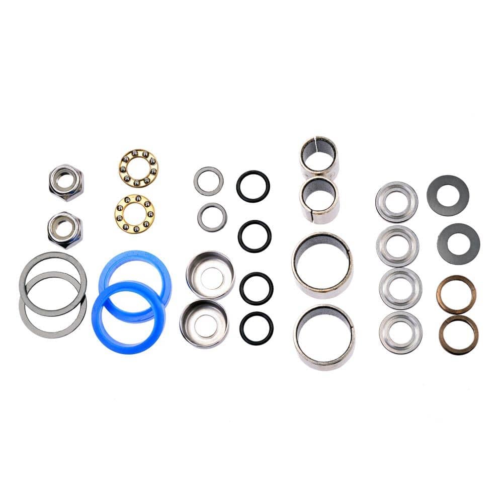 HT Components rebuild kit for pedal restoration, includes spare parts and accessories for bike pedal refurbishment.