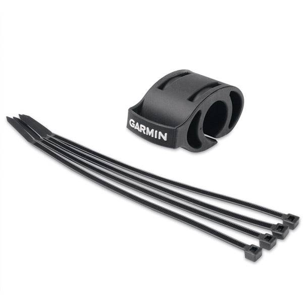 Garmin Forerunner bicycle mount kit with zip ties for secure handlebar attachment, accessory for cycling GPS devices.