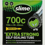 Slime Smart Tube 700x35-45c Presta valve inner tube with sealant for flat protection, bicycle component with valve and sealant visible