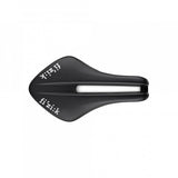 Fizik Transiro Aeris R3 long distance triathlon saddle with split-nose design in black, designed for comfort and performance.