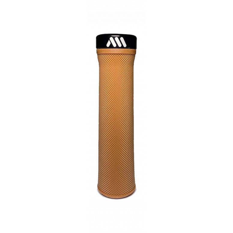 All Mountain Style Berm MTB grips with tapered design and locking collar, enhanced for mountain biking comfort and control.