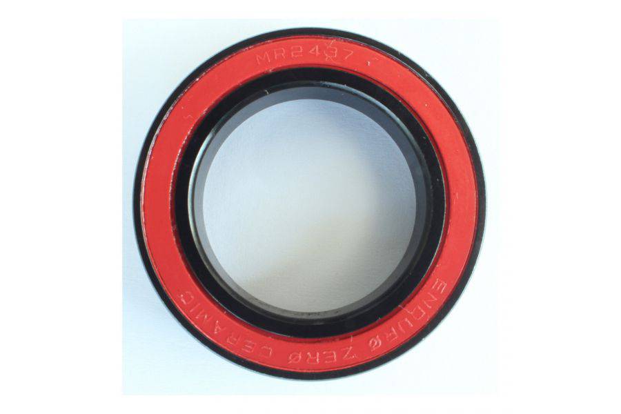 Enduro Bearings MR 2437 VV Zero ceramic hub and bottom bracket bearing, 24x37x7mm, close-up of the high-performance bike component