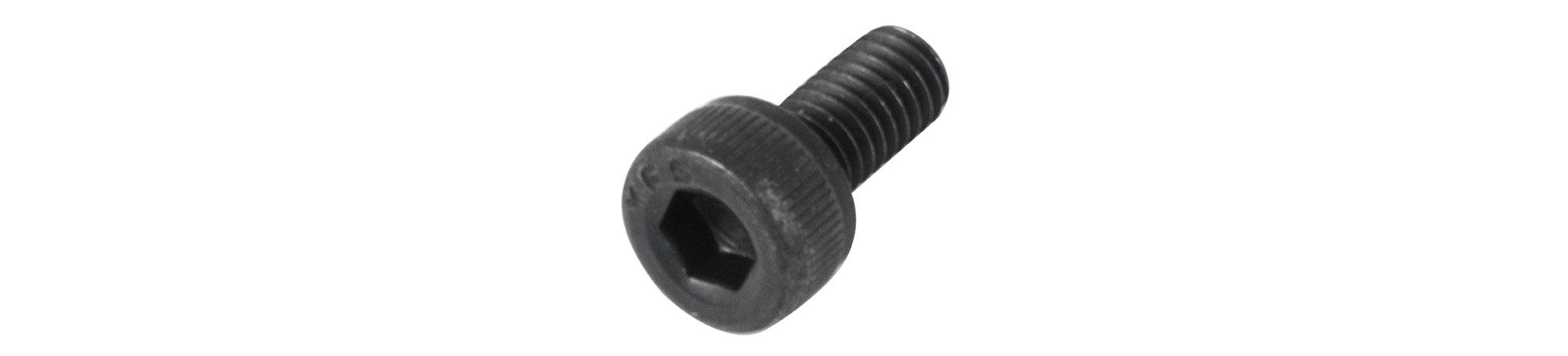 Black Trek headlight shroud assembly screw M3 x 6mm for integrated lighting, component part for bicycle headlight installation.