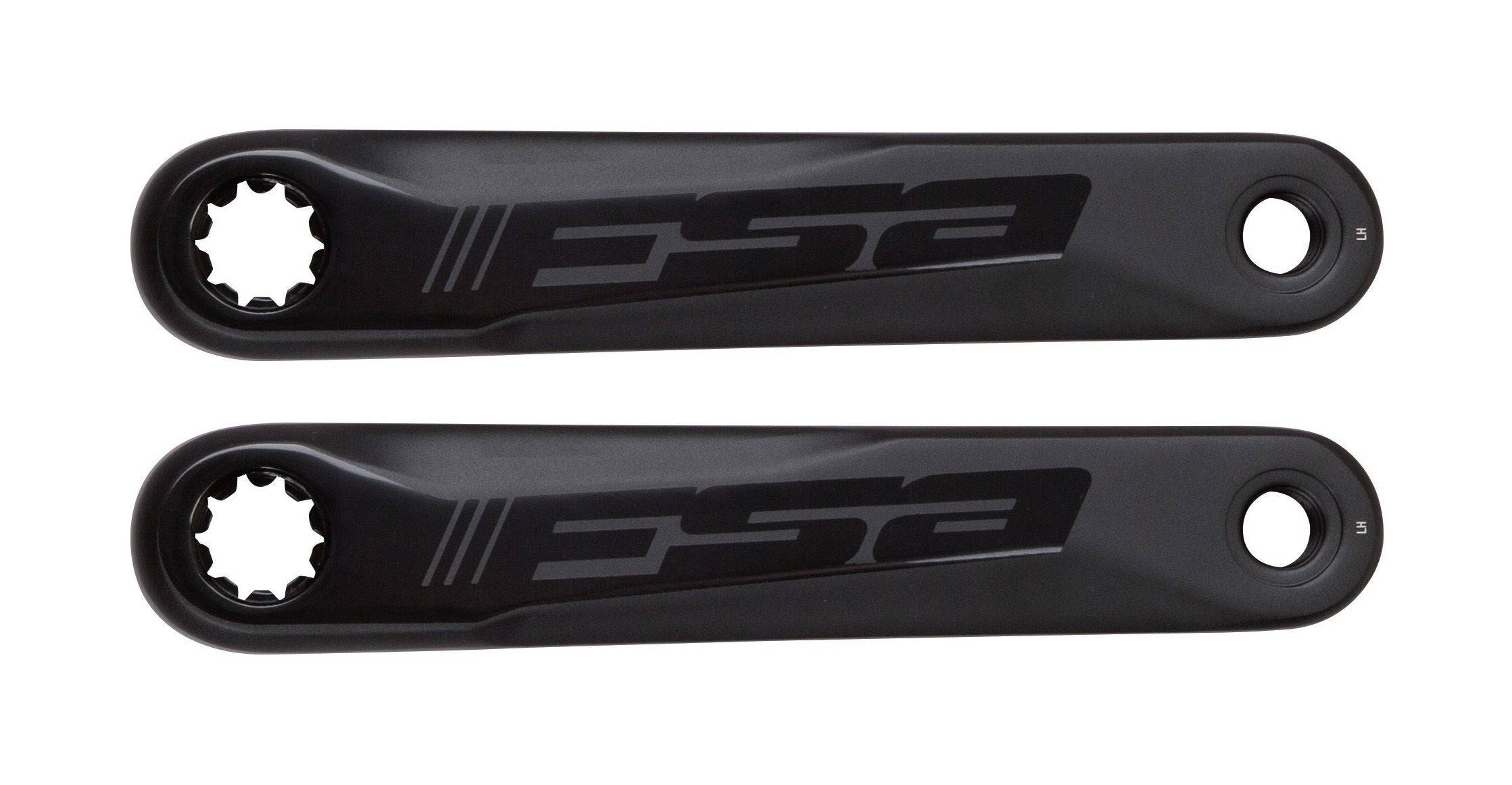 FSA Ebike chainset CK-746-2 with black crank arms, ISIS drive, 21.5mm spindle, available in 165-175mm lengths