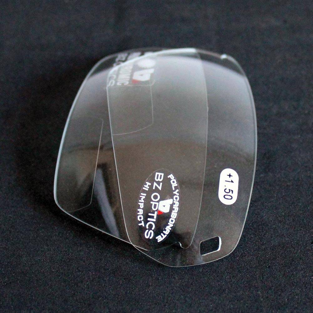 BZ Optics cycling sunglasses replacement lenses, clear and lightweight, designed for BZ Optics sports sunglasses.