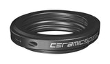 CeramicSpeed preload ring and spacers with O-ring for SRAM DUB crank components, made of durable ceramic material.