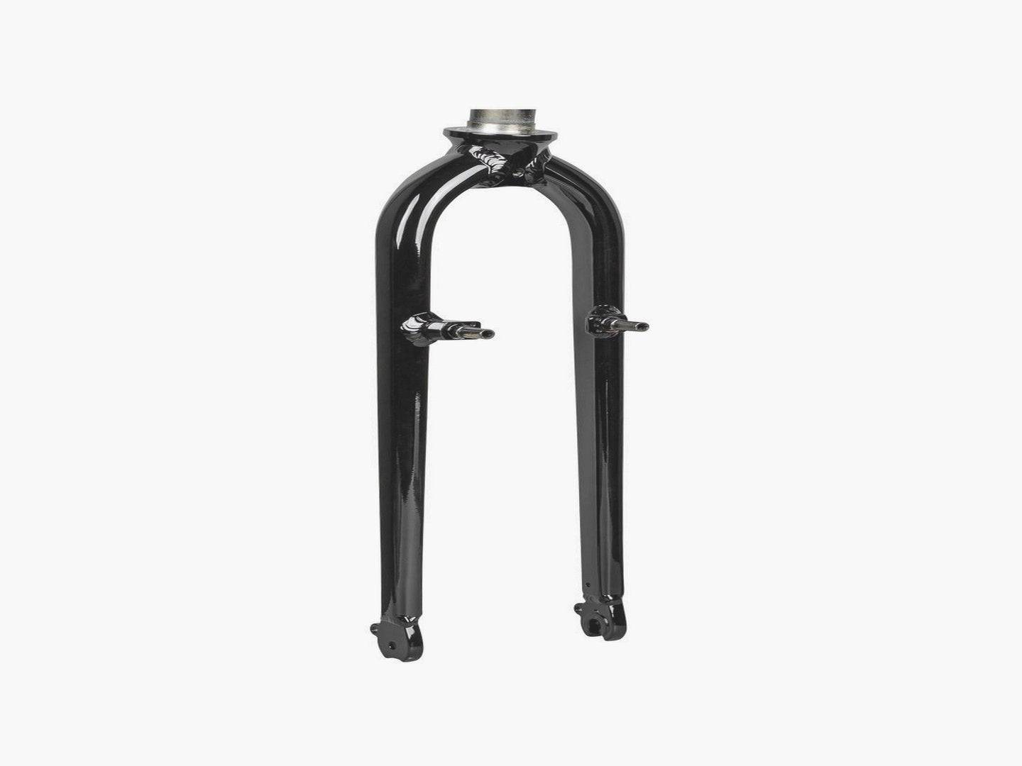 Trek Wahoo 26-inch kids' MTB fork with 165mm rigid steering and Trek black finish, designed for mountain biking components.