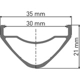 DT Swiss EX 511 SBWT black MTB rim with disc-specific Presta drilled holes for 27.5 and 29-inch mountain bikes.