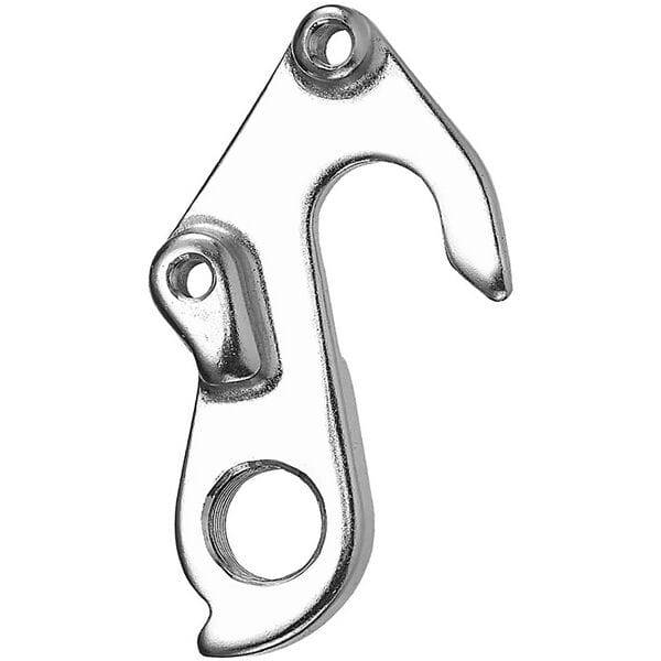 M Part gear hanger for Focus bikes, durable frame protection component, mounted on bike frame, showing its design and attachment points.