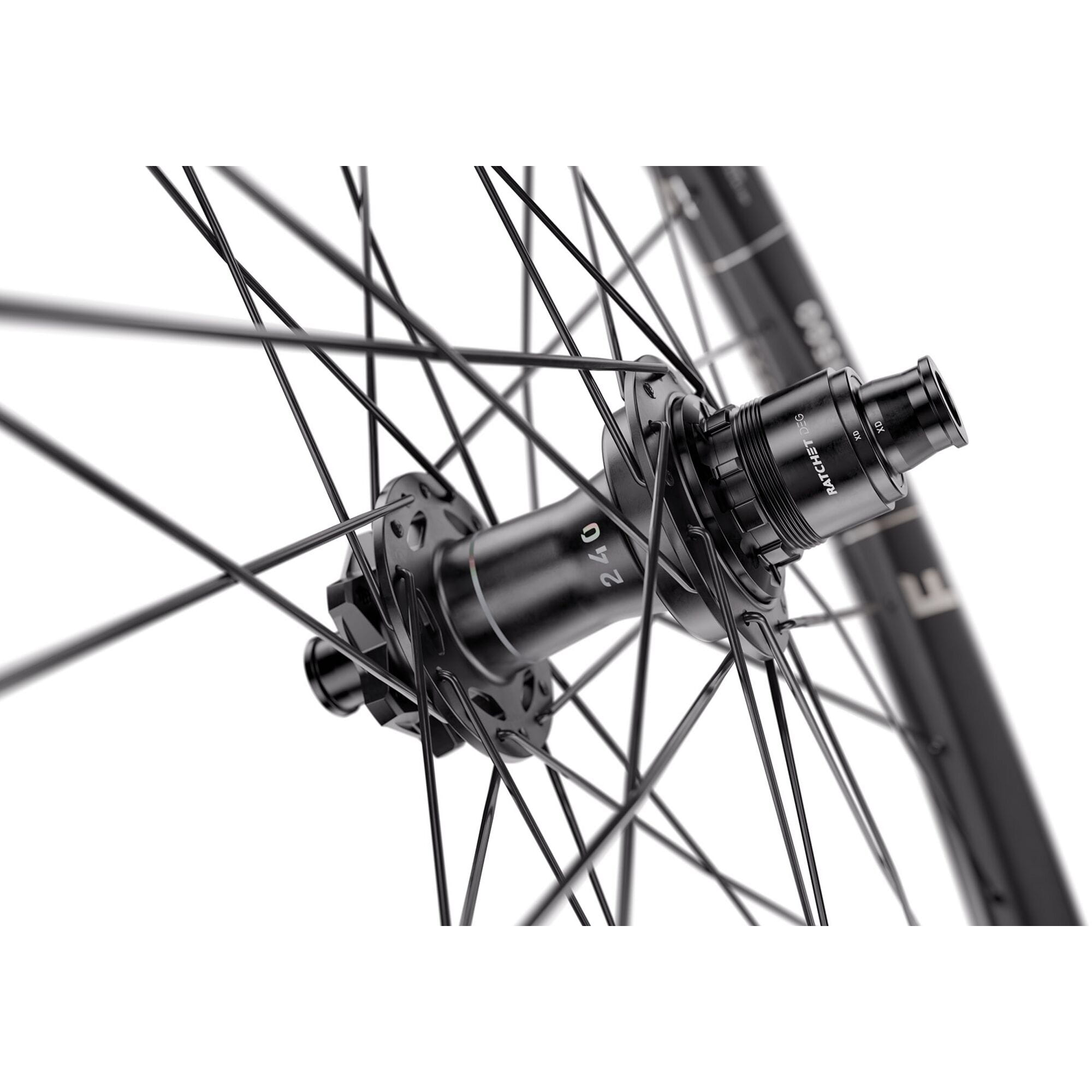 DT Swiss EXC 1500 rear mountain bike wheel with 27.5-inch rim, BOOST axle, MICRO SPLINE/XD hub, black finish