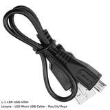 Lezyne Micro USB cable for fast, reliable charging of Lezyne bike lights, accessory compatible with Lezyne lighting products.